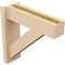 Ekena Millwork 8-in W x 48-in D x 48-in H Trad Block Rough Cedar Woodgrain TimberThane Outlooker, Primed Tan OUTUR080X48X48TRA44RCPR - alternate 2